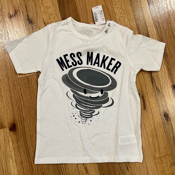 Children’s Place Boys Short-Sleeve Cotton Tees New! Lot of 3 white blue green - Picture 4 of 4